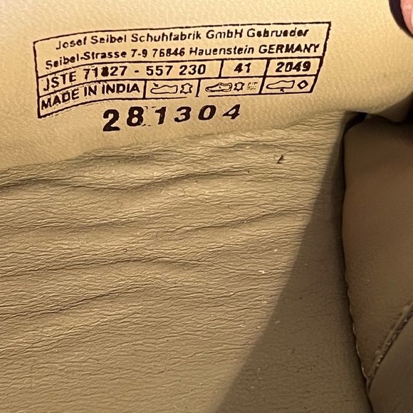 Josef Seibel Leather Slip-On Loafers EU 41 Tan Cutout Comfort Shoes - Picture 6 of 6